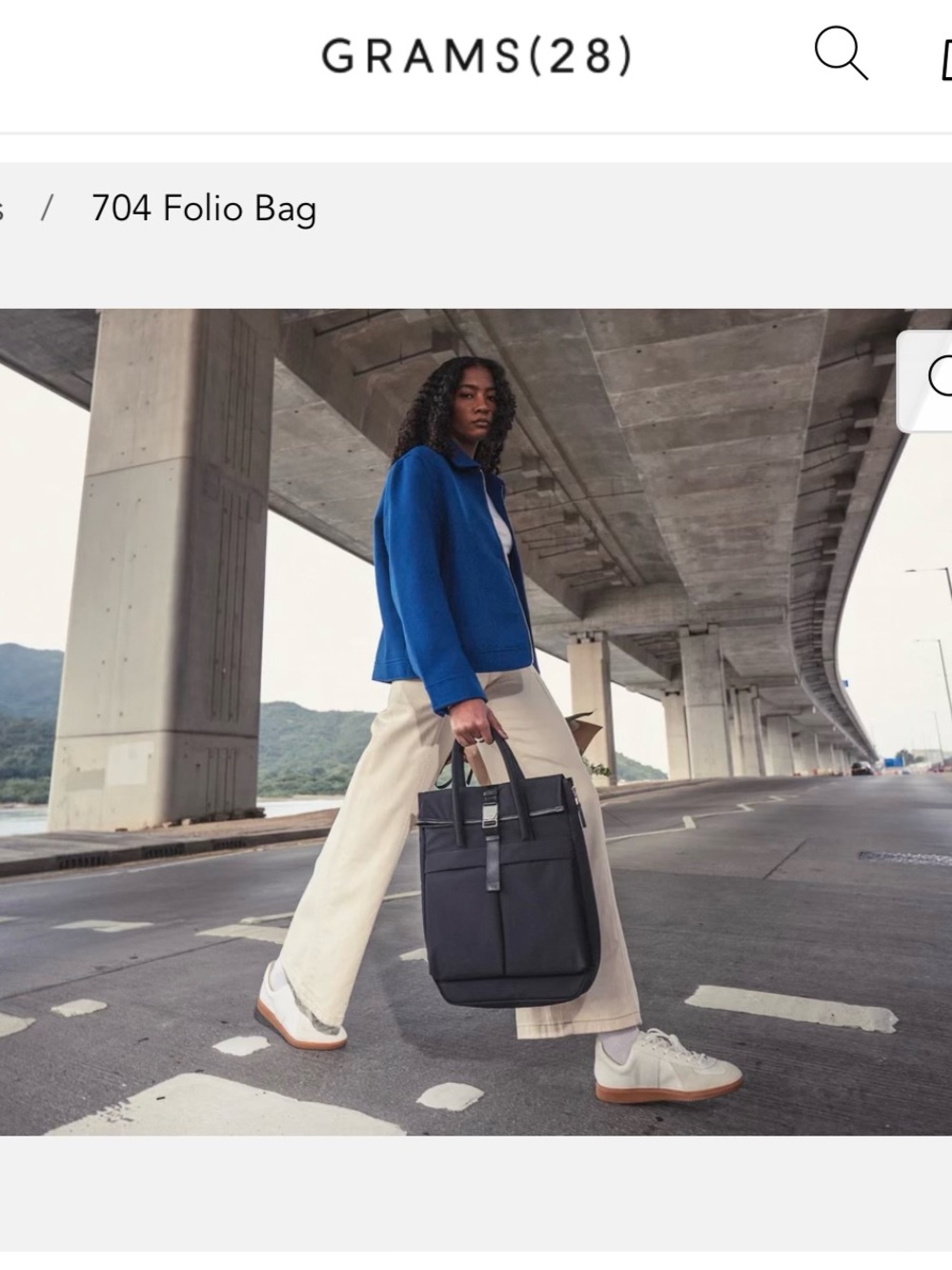 704 Folio Laptop Bag — Black